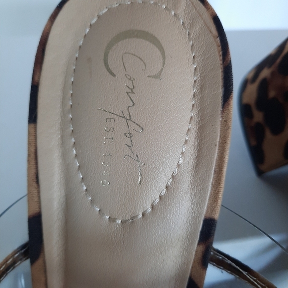 Cato C Comfort Leopard Animal Print Sandals Slides Brown Black Size 10 - Picture 9 of 10